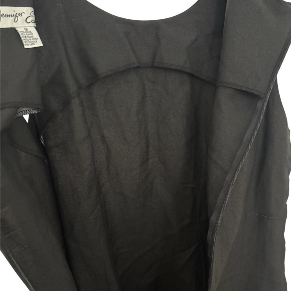 NWT Vintage Jennifer Eden Black Knee-Length Sheath Sleeveless Dress Size 12 - Picture 11 of 12